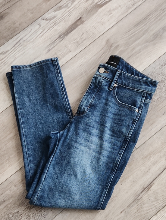 White House Black Market Denim - White House Black Market High-Rise Straight Sculpt Dark Blue Jeans